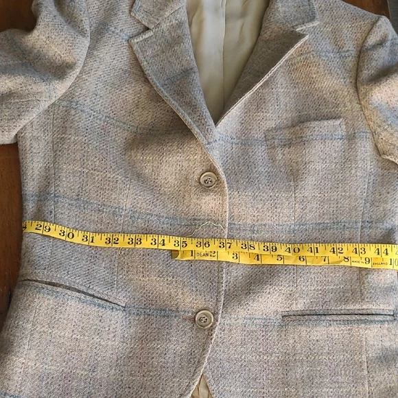 Classic Stanlet Blacker Tan Women's Blazer Wool And Silk Lining - Picture 6 of 8